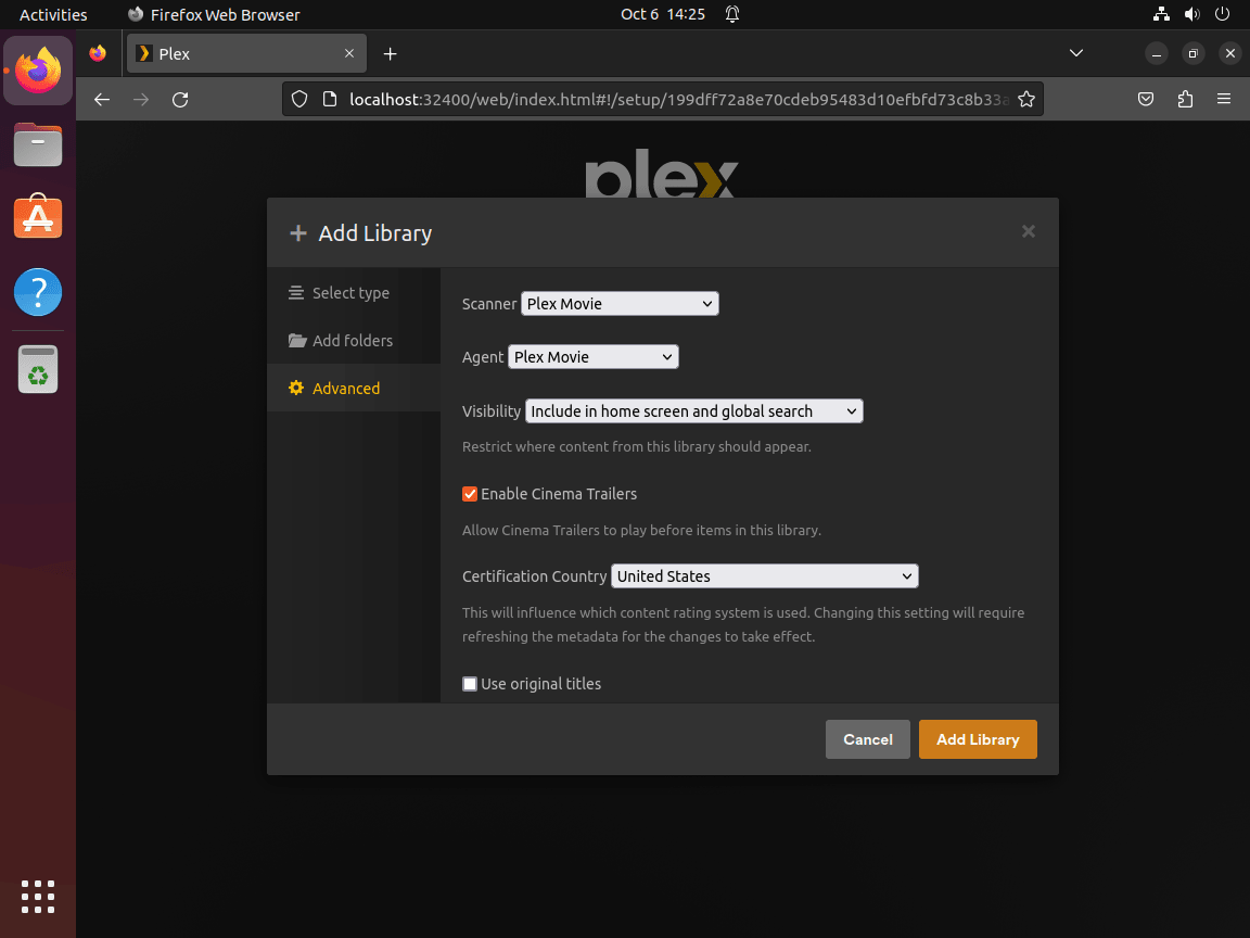 Tutorial - Install and configure Plex Media Server 