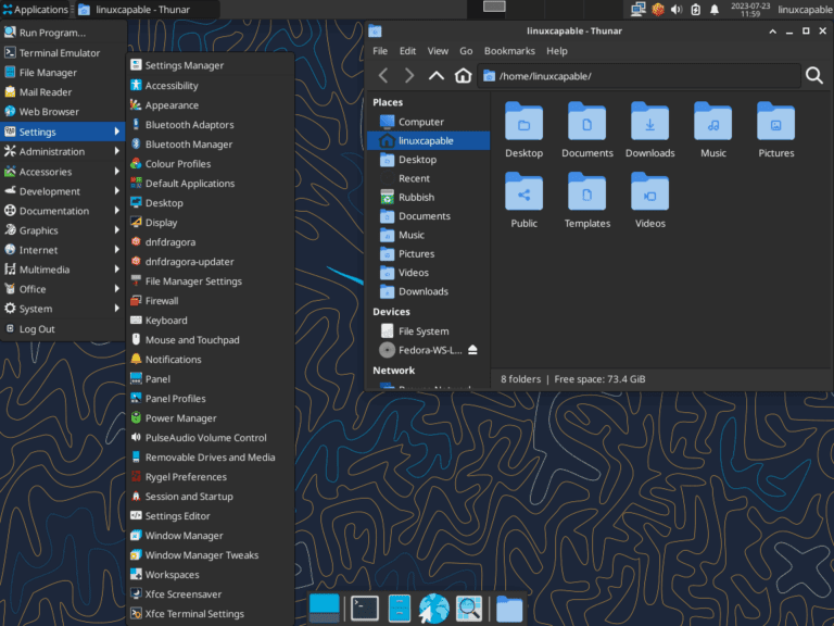 How to Install Xfce Desktop on Fedora 39/38/37 Linux - LinuxCapable