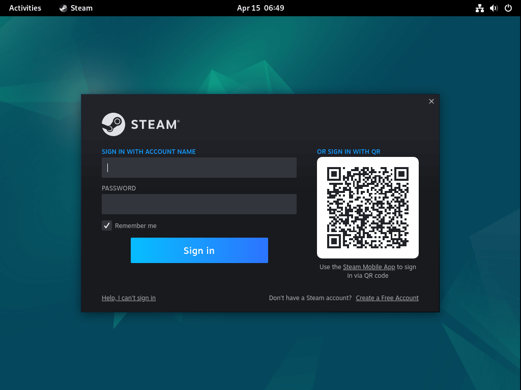 在 Debian 登入 Steam