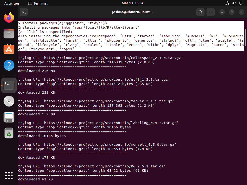 Menginstal paket dari CRAN untuk R di Ubuntu Linux