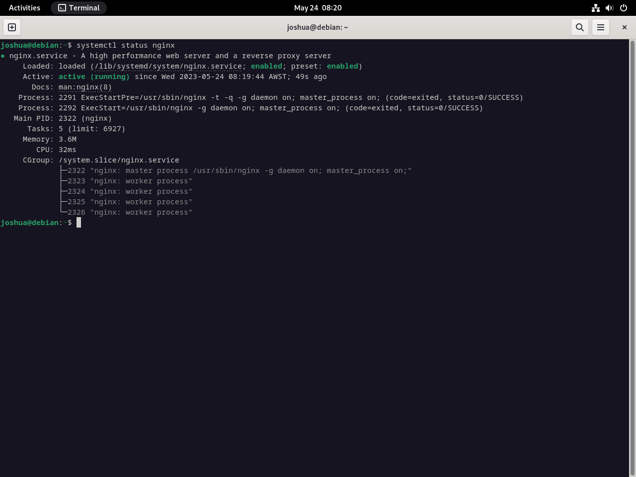 Nginx-serverstatus OK op Debian Linux