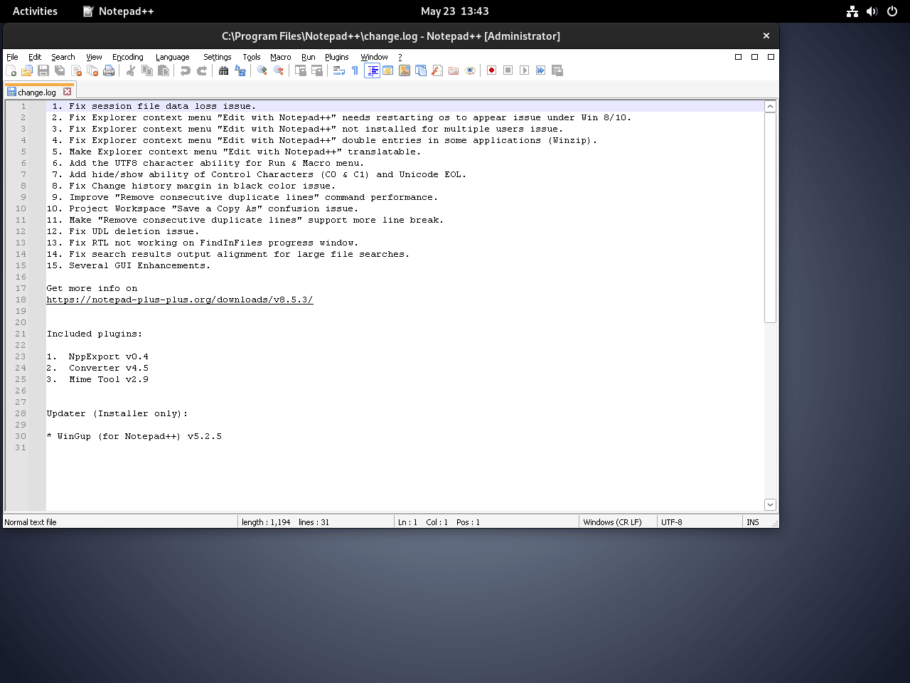 example-of-notepad-installed-on-debian-linux