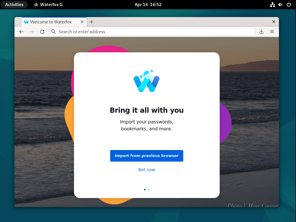 Waterfox G no Debian Linux