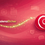 balenaEtcher and Debian logos representing bootable USB drive creation on Debian Linux systems