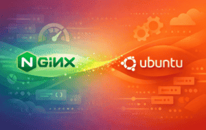 Nginx and Ubuntu logos with performance gauge icons representing FastCGI caching configuration