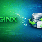 Nginx logo with file caching and database icons representing open file cache configuration
