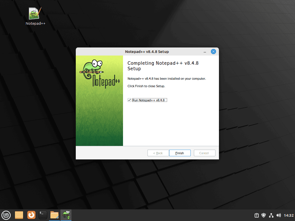 Installer le Bloc-notes sur Linux Mint avec Wine