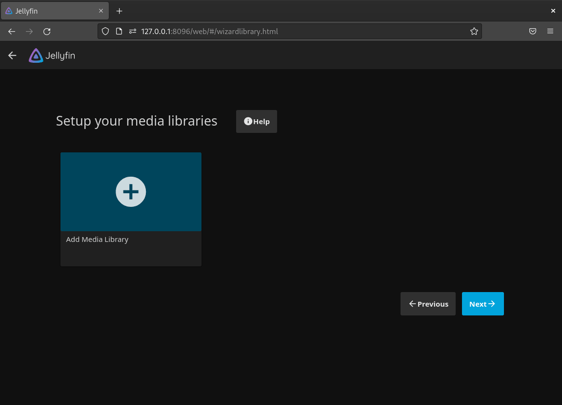 Jellyfin Media Server WebUI setup for Debian Linux - configuring media libraries