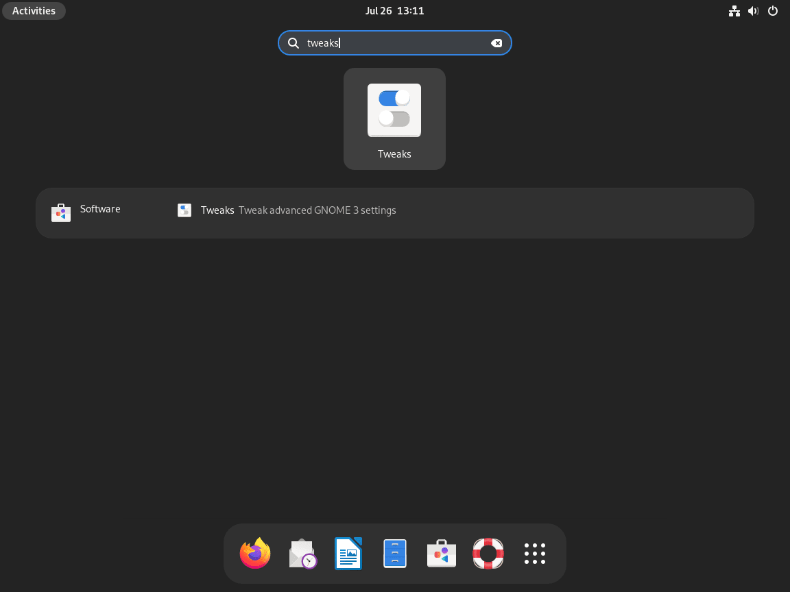 Launching GNOME Tweaks from application icon menu on Debian Linux