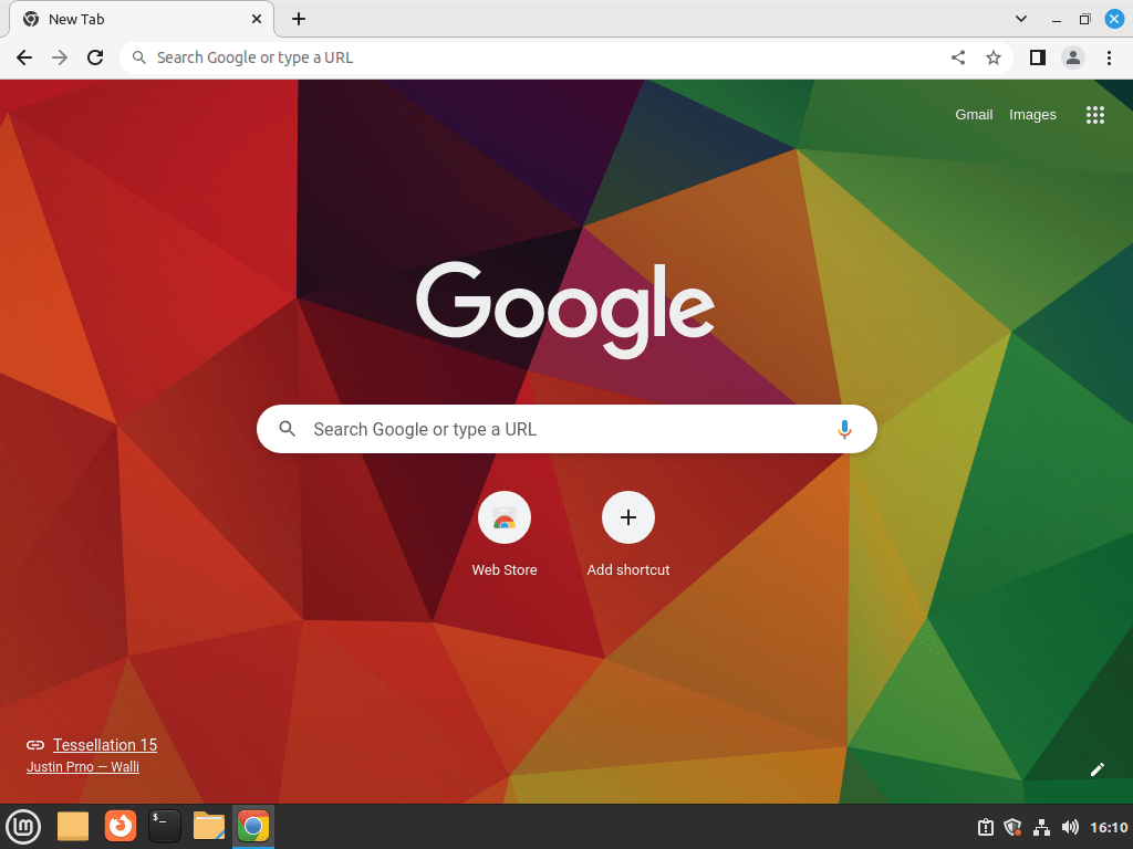 Google Chrome installé sur Linux Mint