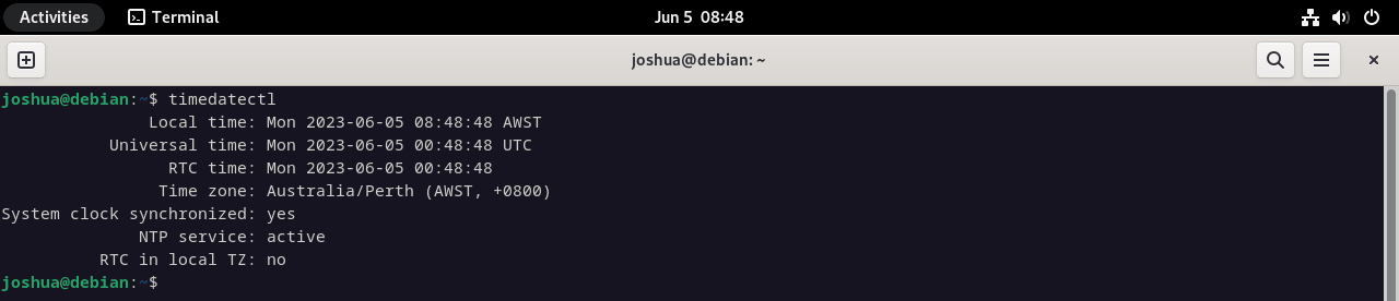 Příkaz Timedatectl na Debian Linuxu