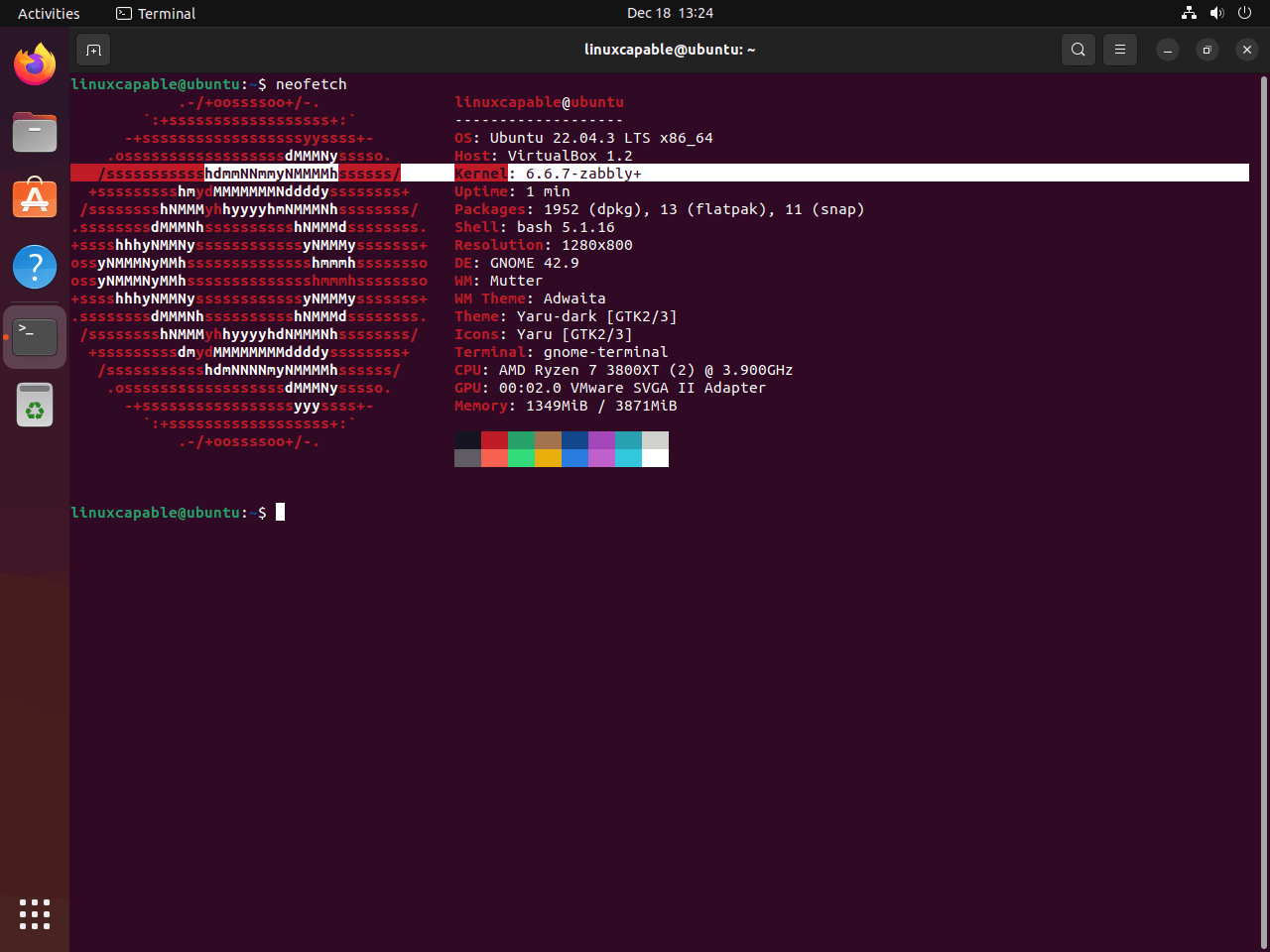 Zabbly Linux Kernel Neofetch confirmation on Ubuntu Linux