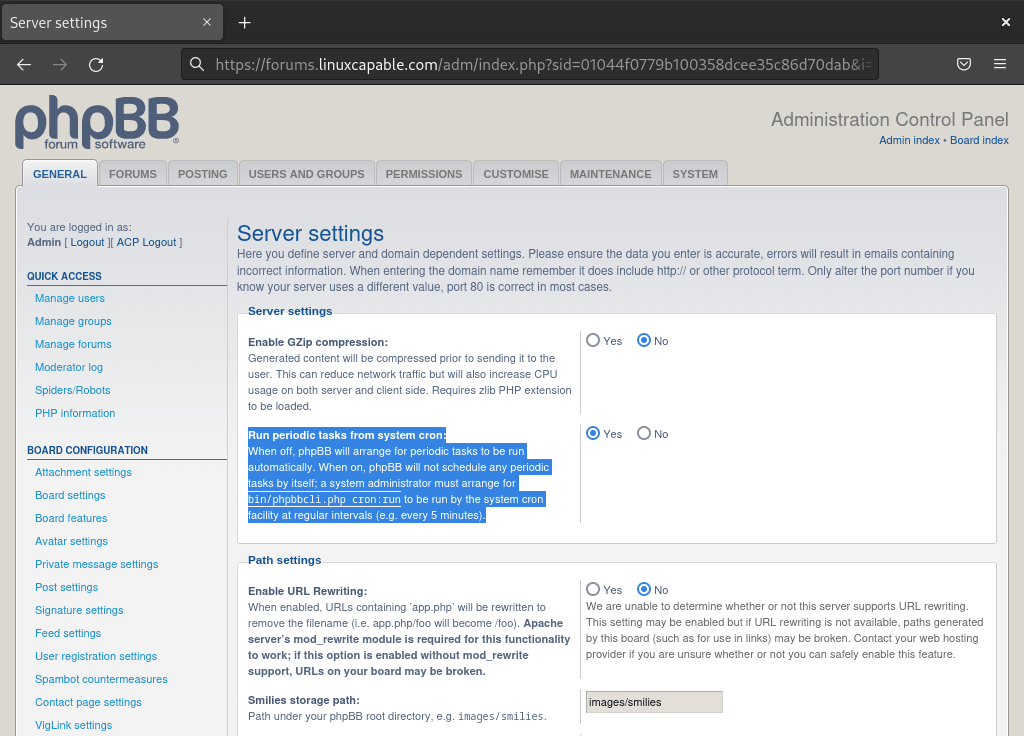 Passer au système cron pour les tâches cron phpBB sur Debian Linux