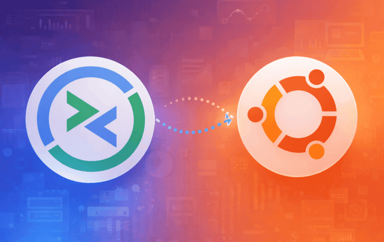 Remmina and Ubuntu logos connected, representing remote desktop installation