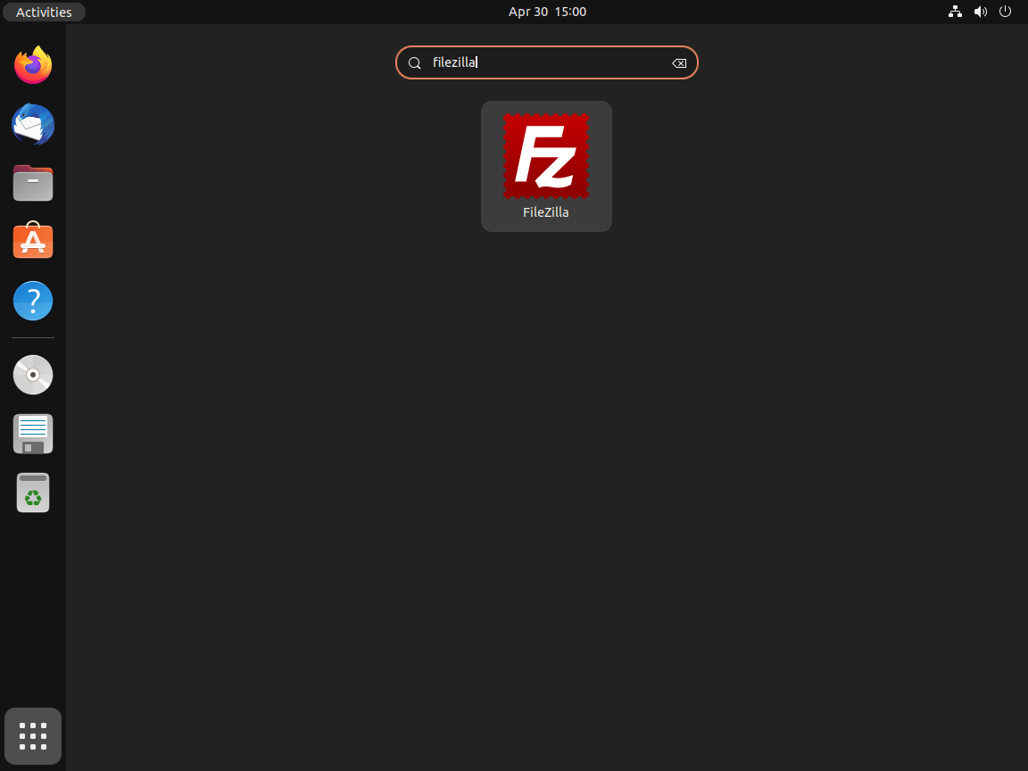 Lancer FileZilla à partir du menu Afficher les applications sur Ubuntu Linux