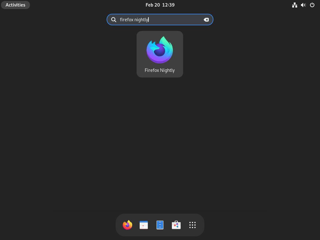 Launching Firefox Nightly on Fedora Linux