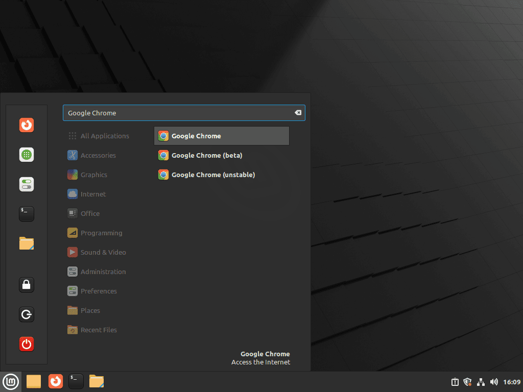 Lancer Google Chrome sur Linux Mint