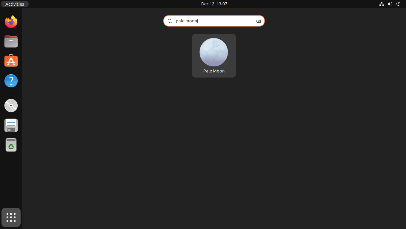 Launch Pale Moon Browser on Ubuntu Linux