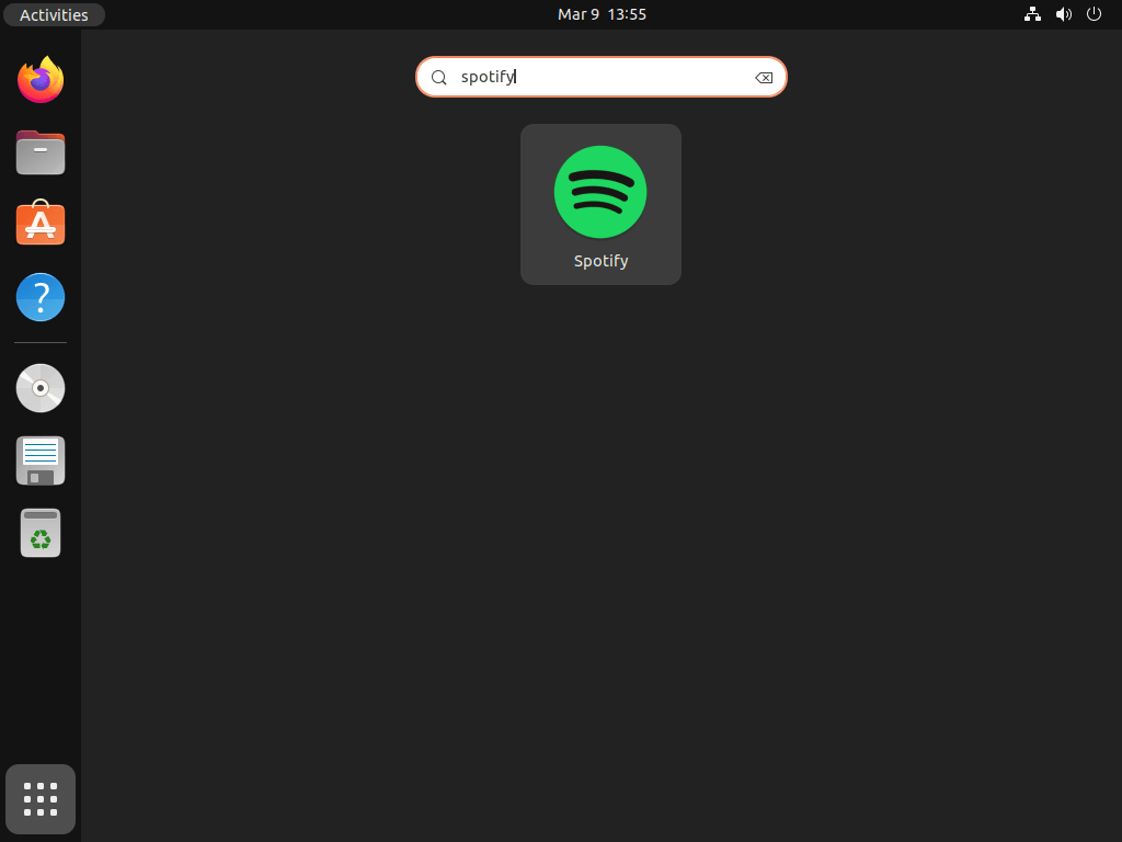 Launching Spotify on Ubuntu