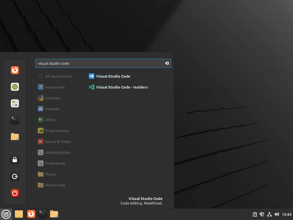 Lancez Visual Studio Code sur Linux Mint