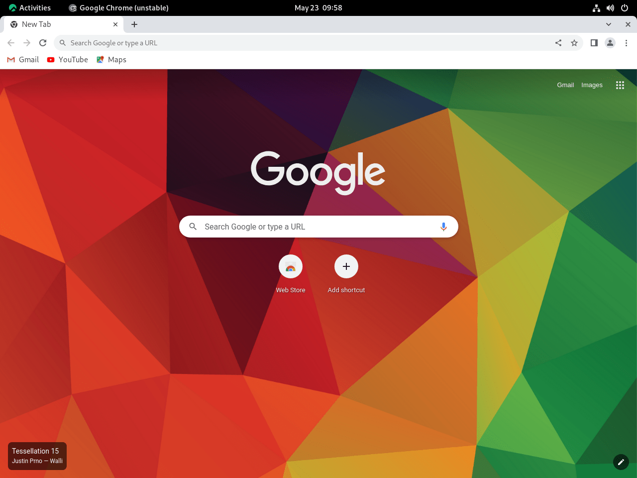 Pesquisa Google usando o navegador Google Chrome no Rocky Linux