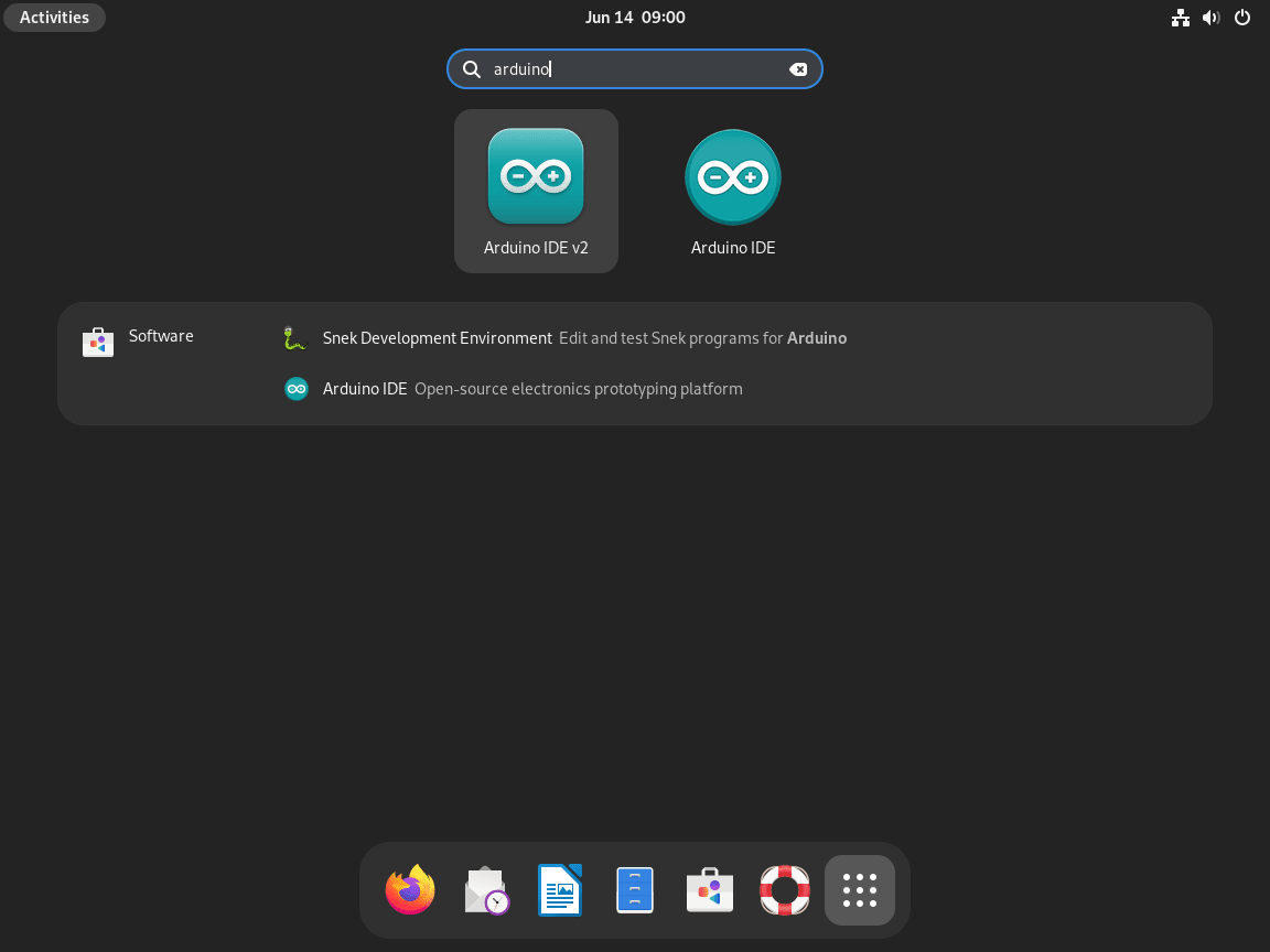 Debian Linux 上的 Arduino IDE 應用程式圖標