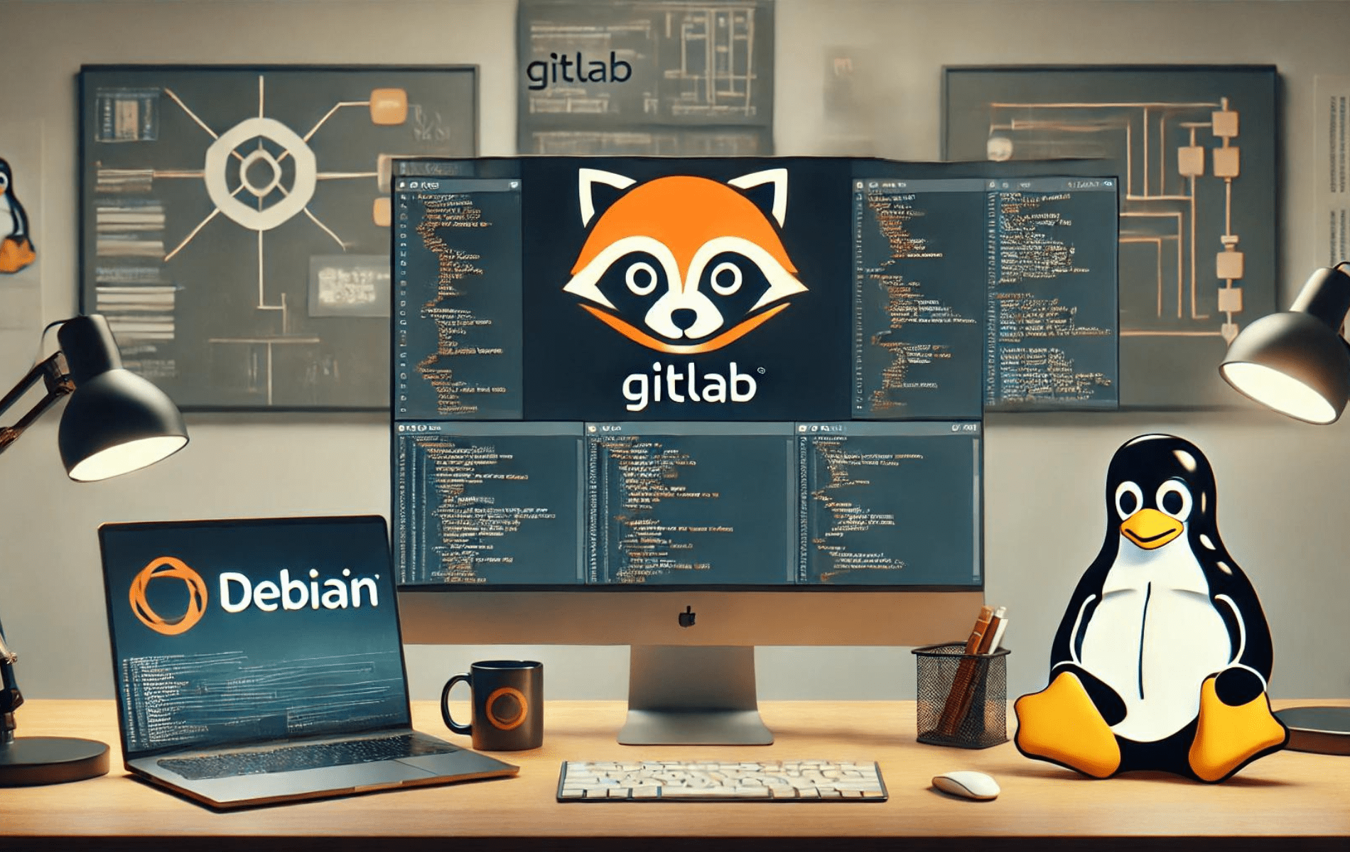 Installation af GitLab på Debian Linux