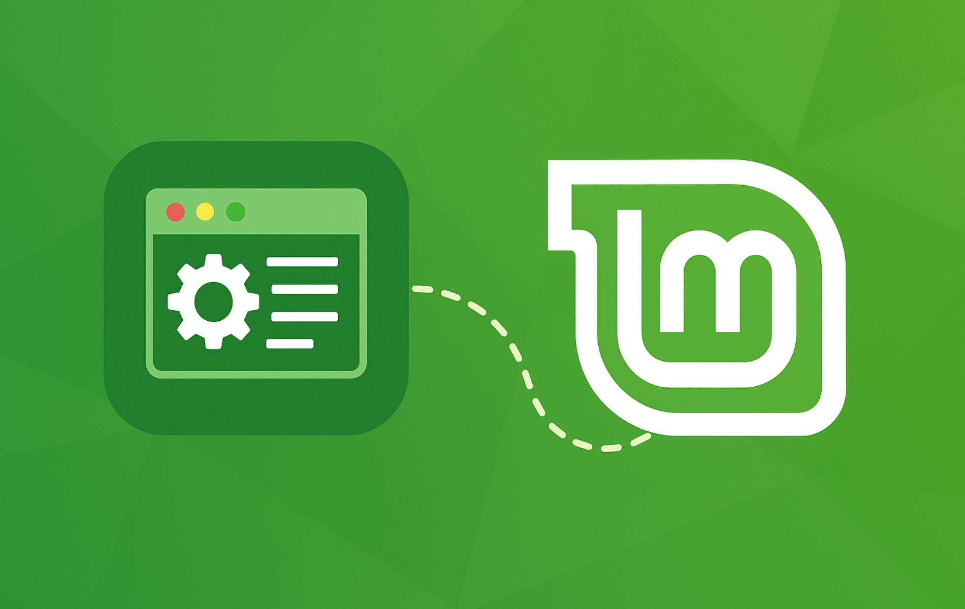 Grub Customizer settings window icon with gear symbol next to Linux Mint logo on green background