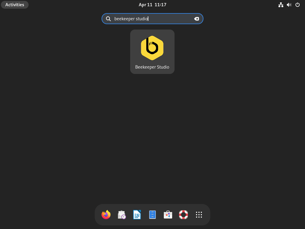 Lancement de Beekeeper Studio sur Debian Linux