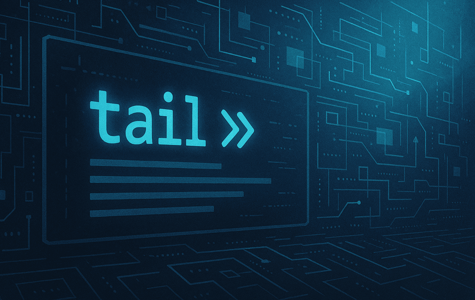 Illustration of the tail command in Linux with practical examples and use cases, showcasing its functionality and usage.