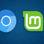 How to Install Chromium Browser on Linux Mint with Chromium and Linux Mint logos in the background