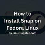 Banner image featuring the Snap and Fedora logos with text: “How to Install Snap on Fedora Linux.”