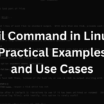 Illustration of the tail command in Linux with practical examples and use cases, showcasing its functionality and usage.