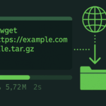 wget command examples in Linux terminal showing file download and automation options