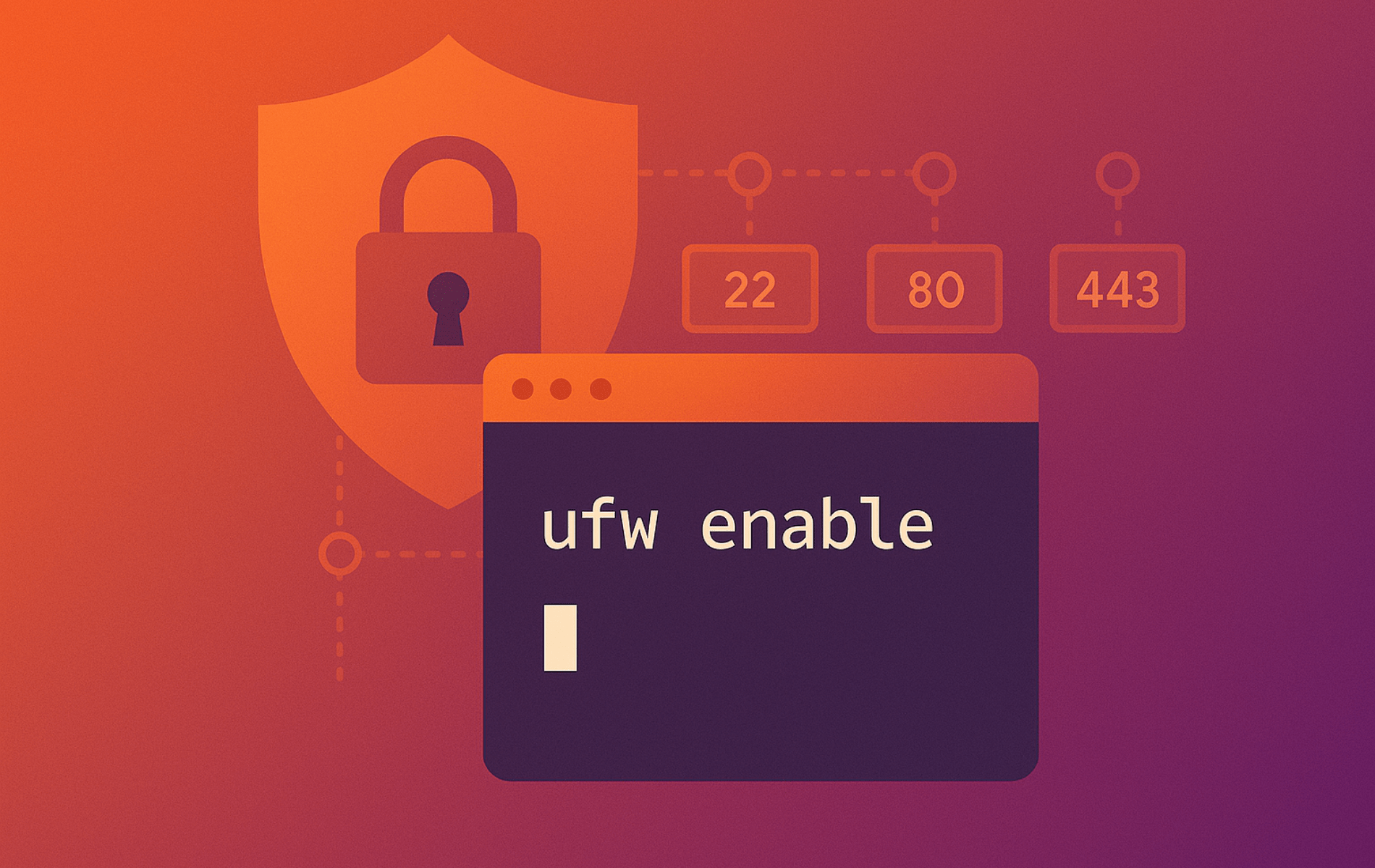 UFW firewall configuration on Ubuntu Linux terminal