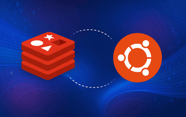 Redis database icon with Ubuntu logo showing in-memory data storage installation guide