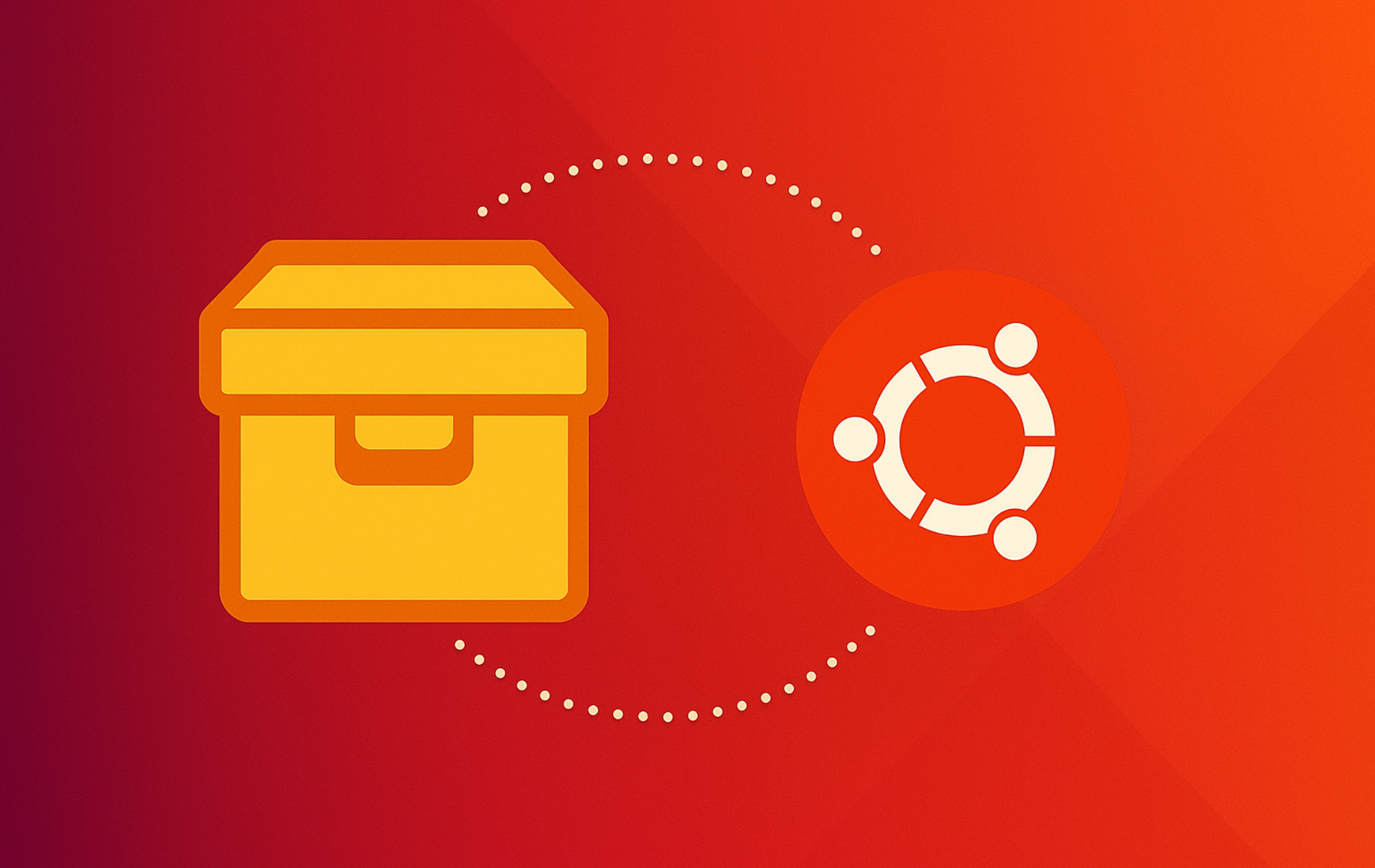 RAR archive extraction with UNRAR package and Ubuntu logo on orange gradient background