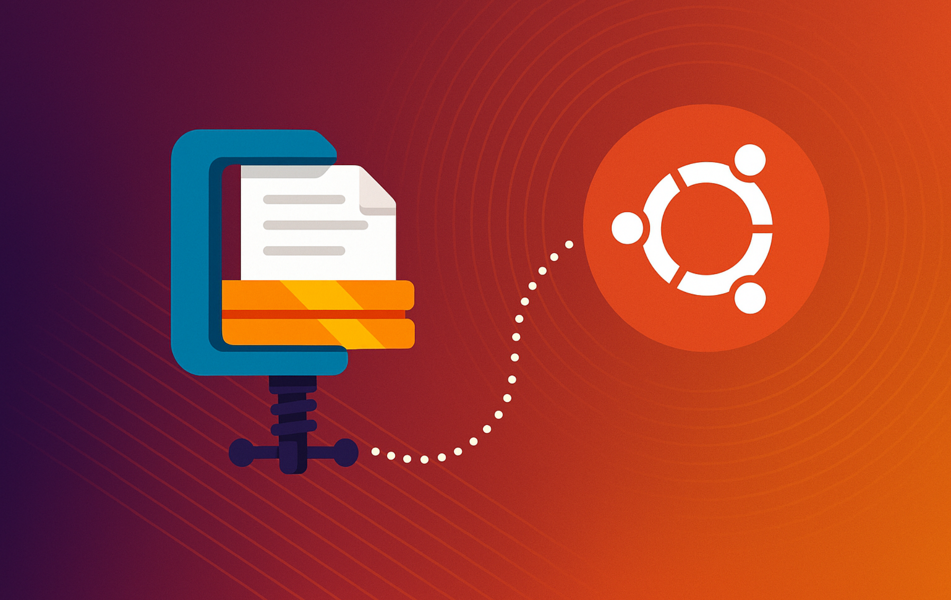 zlib compression library icon with Ubuntu logo and terminal showing installation command