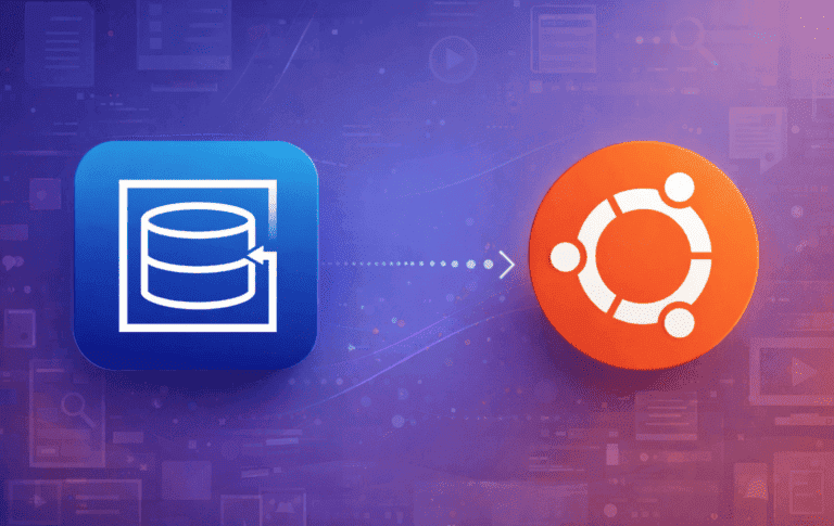UrBackup backup software logo next to Ubuntu logo representing server installation
