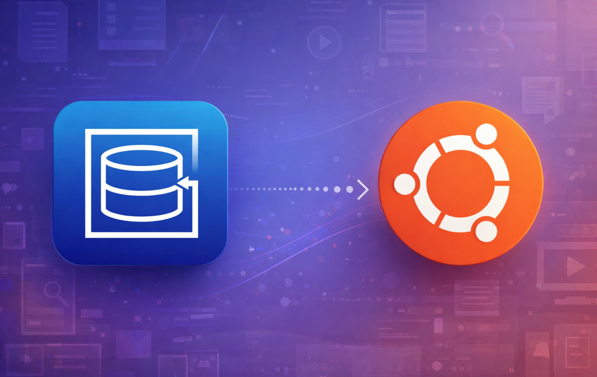 UrBackup backup software logo next to Ubuntu logo representing server installation