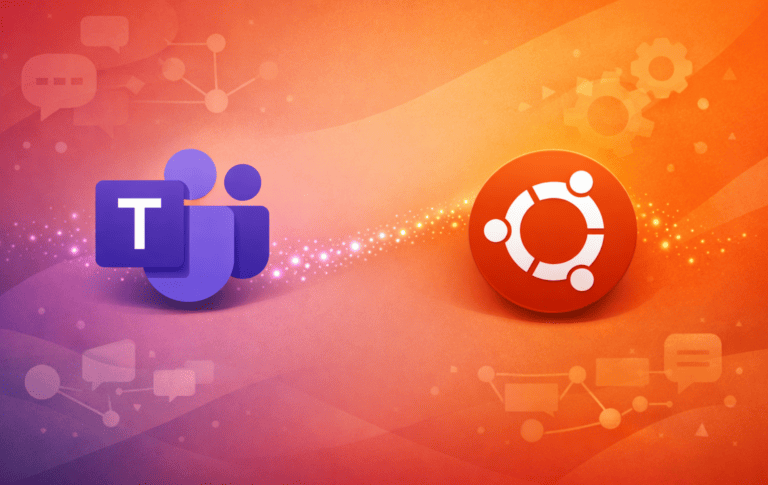Microsoft Teams and Ubuntu logos representing Teams installation on Ubuntu Linux
