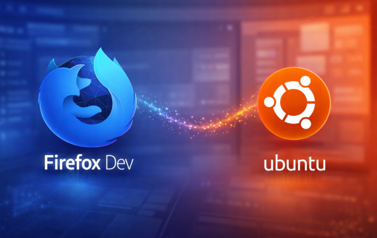 Firefox Developer Edition and Ubuntu Linux logos representing browser installation via Mozilla's APT repository