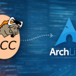GCC logo and Arch Linux logo representing compiler installation on Arch Linux