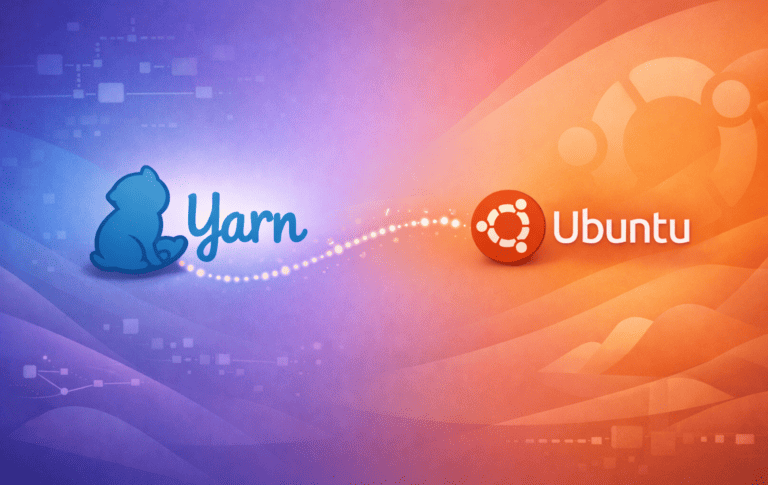 Yarn package manager and Ubuntu logos representing Yarn installation on Ubuntu Linux