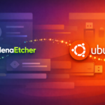 balenaEtcher and Ubuntu logos over a stylized background with USB and SD card graphics.