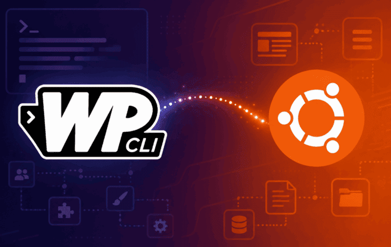 WP-CLI and Ubuntu logos representing WordPress command-line management on Ubuntu